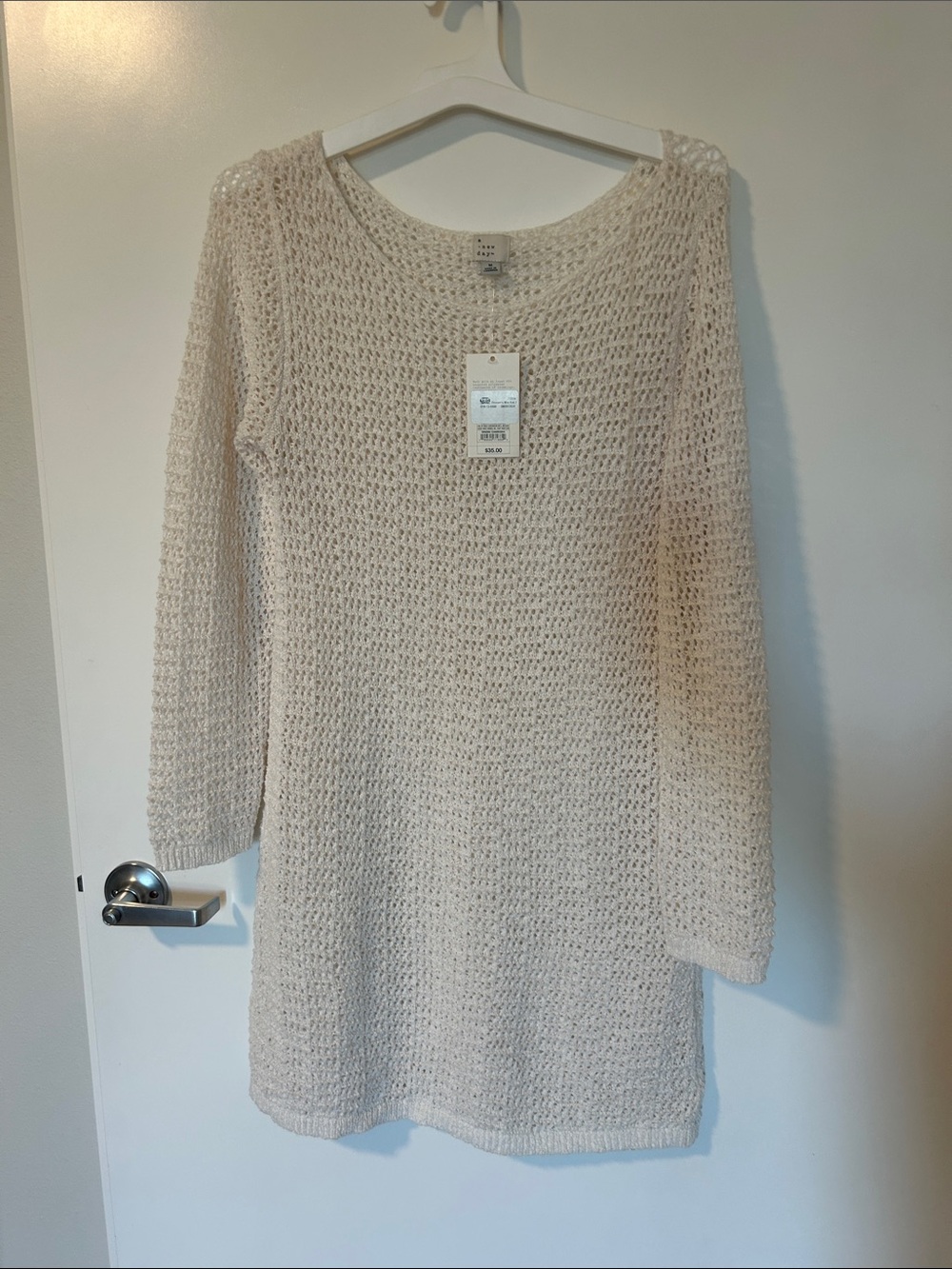 Light Cream Knit Women's swim cover up-an new day